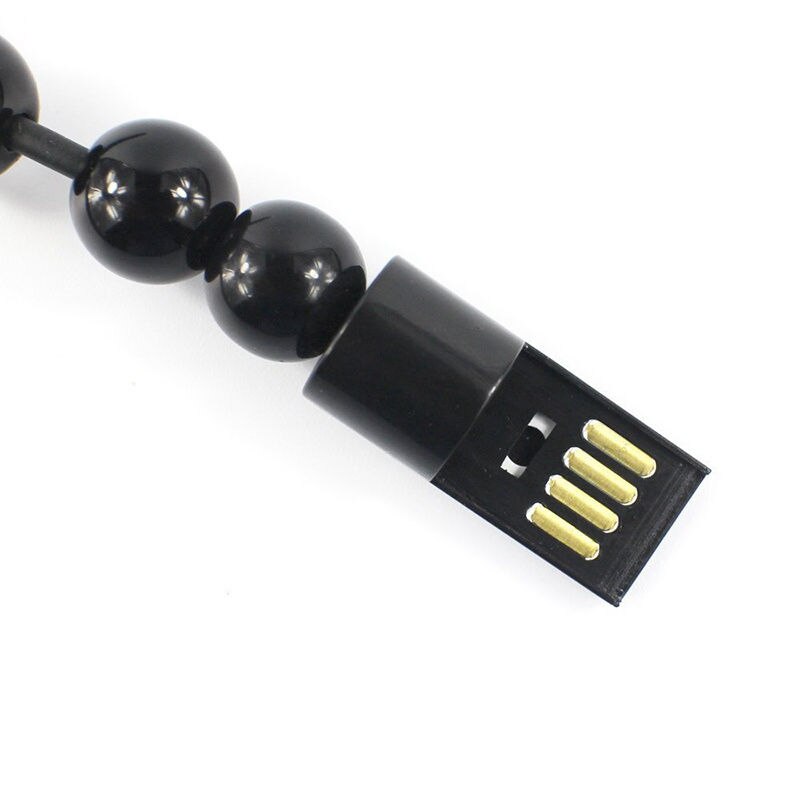 Micro USB2.0 USB Daten Sync Lade Kabel Bead Armband Ladegerät Reine Farbe Für IPhone Android 8pin Typ C für samsung