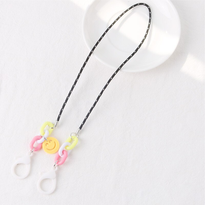 Mascarilla para bebé con cordón acrílico Anti cadena perdida, collar de correa para mascarilla cómoda alrededor del cuello, protector de orejas, 1 Uds.: 14