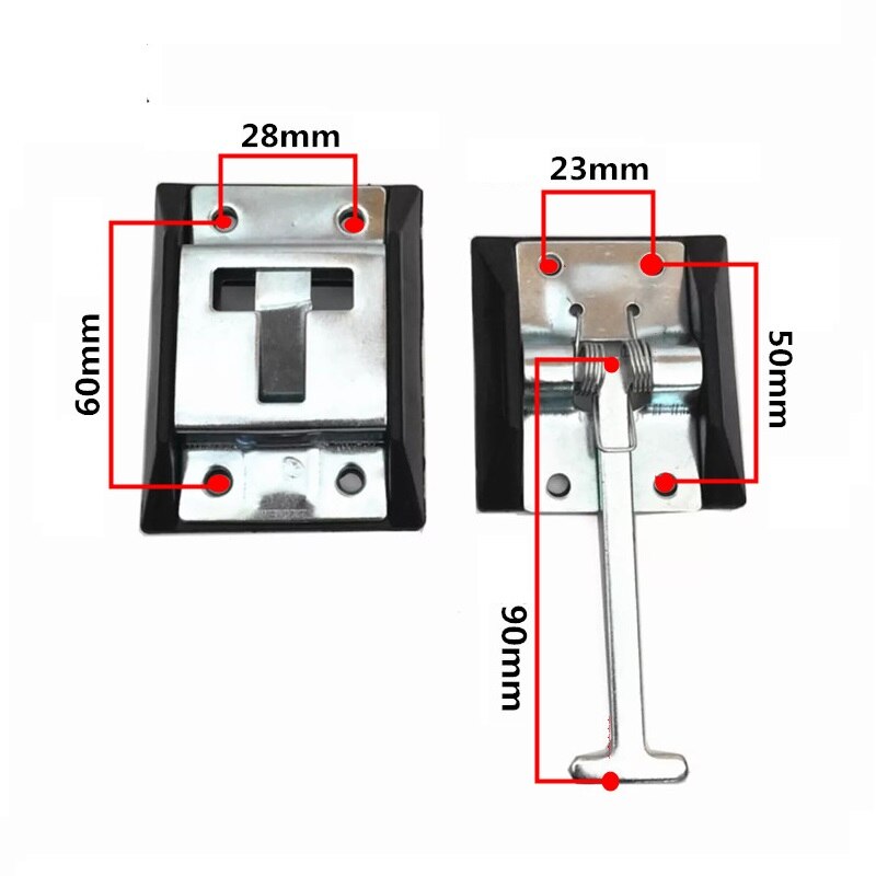 2Pcs/Lot T-Shaped Van Trailer Door Latch Catch Holder Stop Iron 304 Stainless Steel