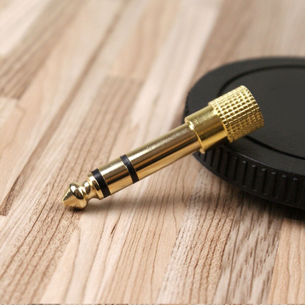 Metal Home Microfoon Duurzaam Golden 3.5 Mm Naar 6.5 Mm Hoofdtelefoon Aux Kabel Stereo Plug Twee Weg Audio Adapter