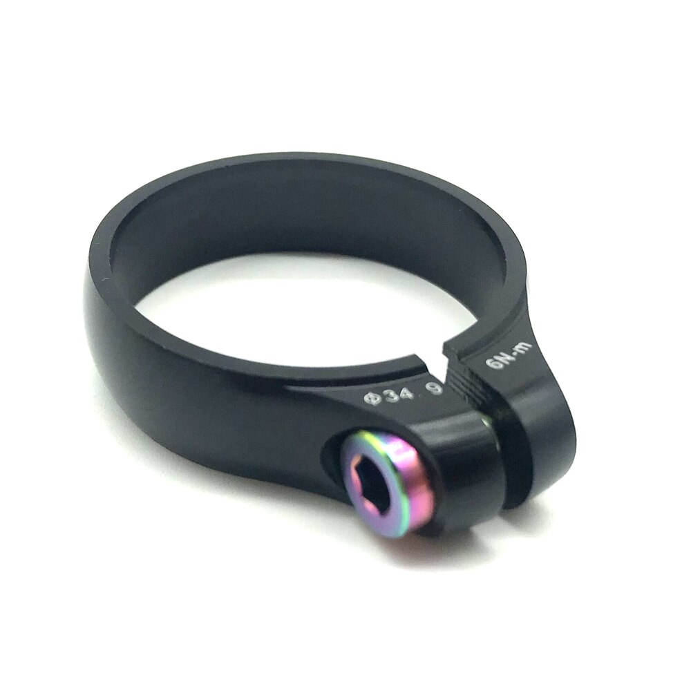 Super let titanium cykel sadelpind klemme cnc legering sadel sadel stolpe klemme til 27.2/30.8/31.6mm cykler sadelpind: Regnbue 31.8