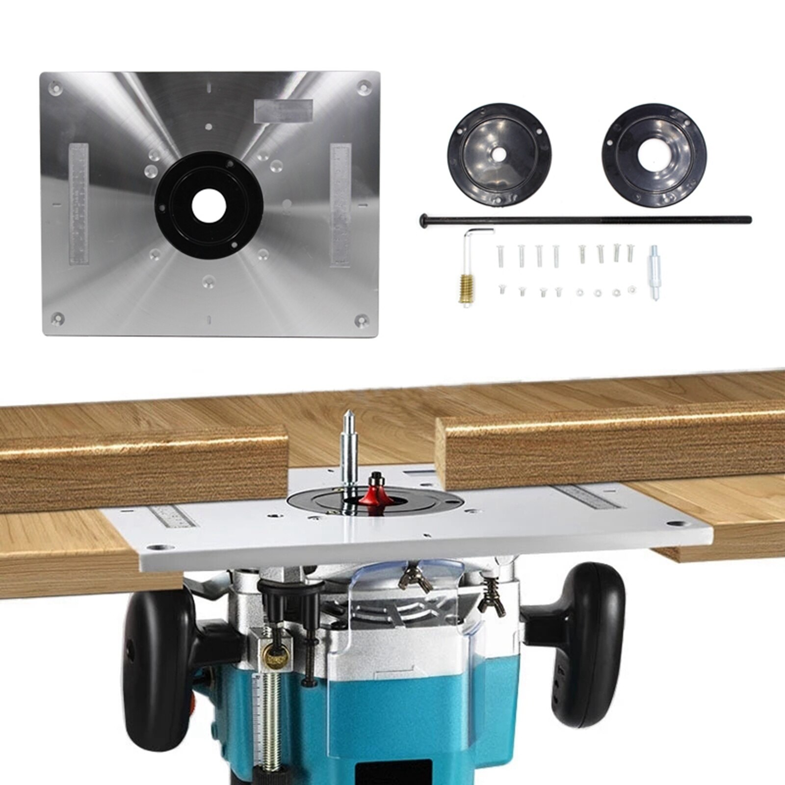 Multifunctional Aluminum Router Table Plug Board Trimmer Engraving Machine Woodworking Workbench Router Board