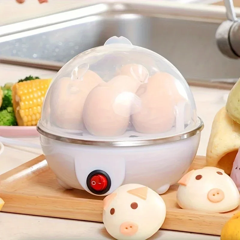 Äggkokare automatisk avstängning hem 7 ägg multifunktionell ångkokt äggkräm kokt äggmaskin frukostartefakt