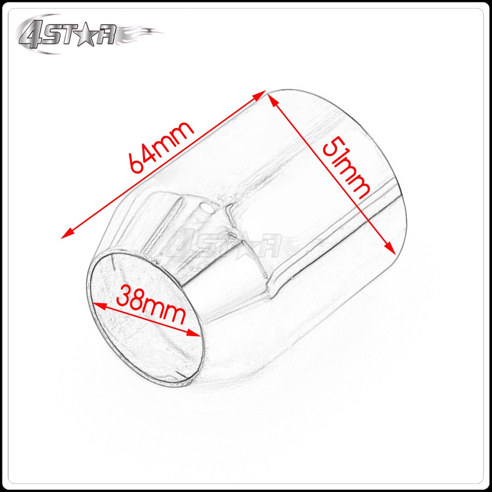 38-51mm motorsykkel gp stainelss stål eksos lyddemper slip på med bevegelig db morder til  cb400 600 crb 600 er6n 6r r1 motocross