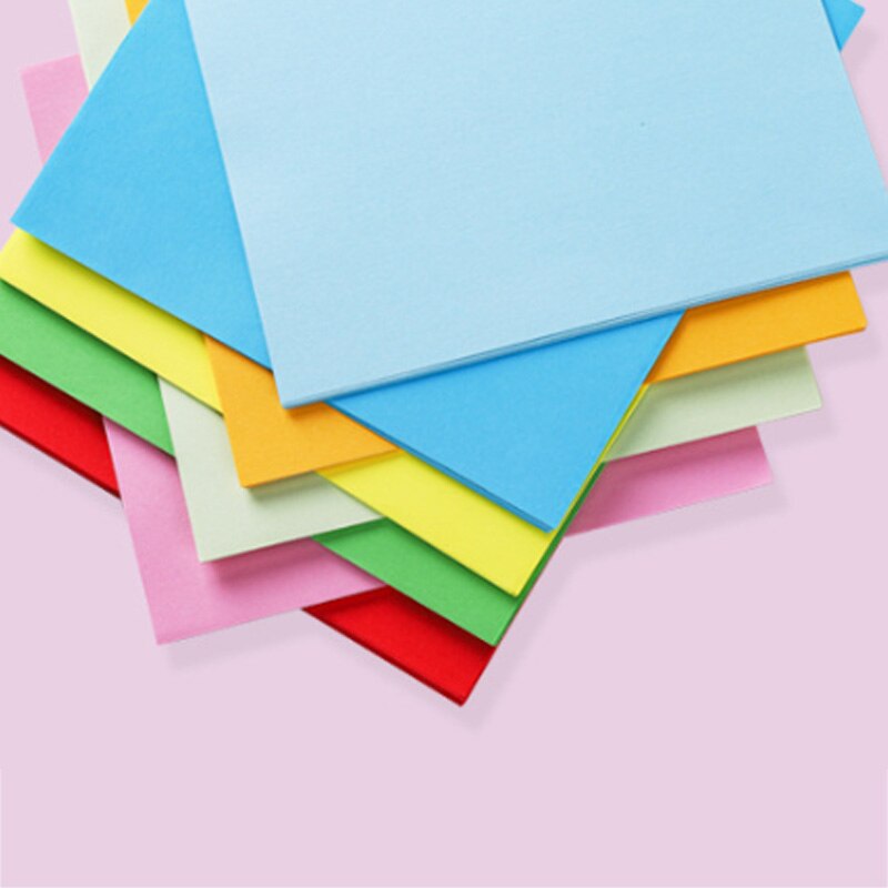 100 unids/set de papel de Origami cuadrado de doble cara para manualidades, decoración de álbumes de recortes, cartulina para niños, hecho a mano, Color sólido: 12x12cm 100pcs