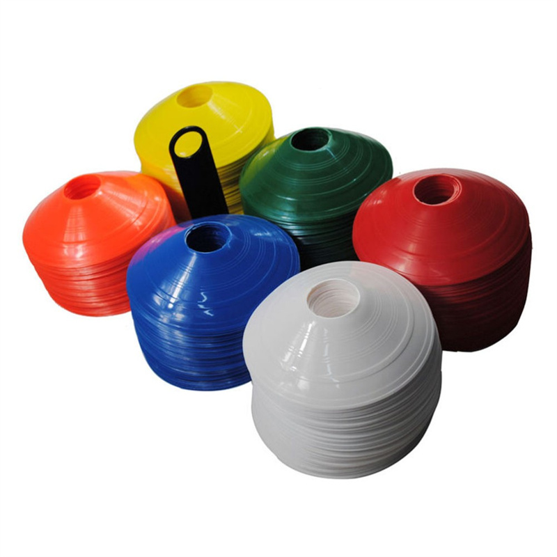 10 pçs conjunto de cone disco futebol agilidade treinamento pires cones marcador discos multi esporte treinamento espaço cones acessórios