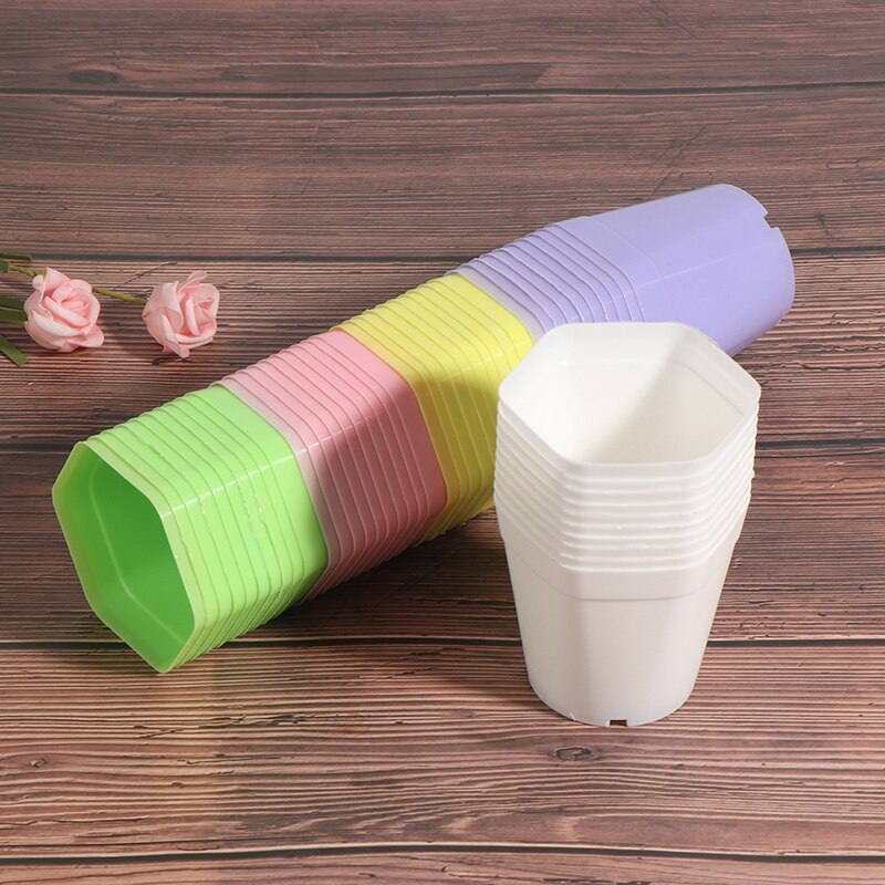 10pc mini urtepotter farverige plastik plante urtepotte plantekasser til sukkulenter indretning planter desktop urtepotter