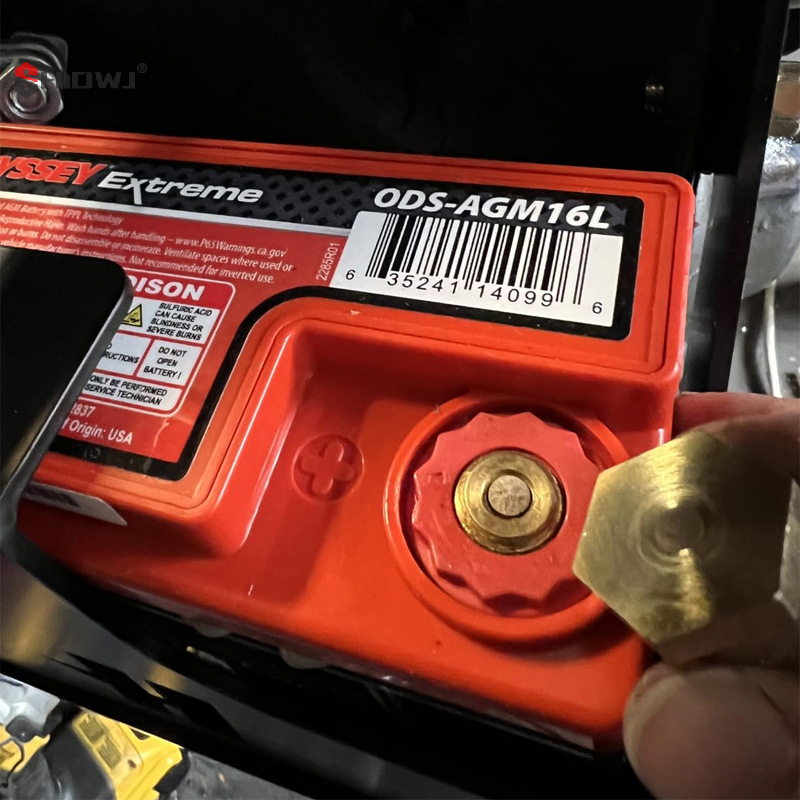 Adaptateur de poteau de batterie M8, 1 paire, connecteur de boulon de Terminal en laiton, bornes de connexion de batterie de voiture avec vis en acier inoxydable pour bateau