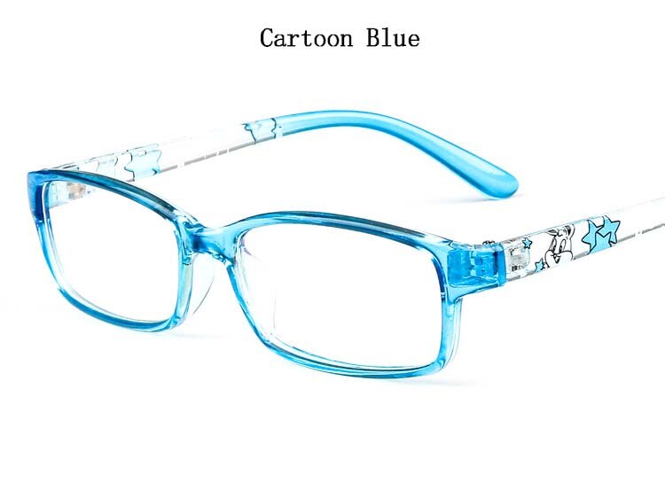 Børn tegneserie gennemsigtige briller patchwork briller dreng pige nærsynethed receptpligtige optiske briller rammer barn briller  l3: 4