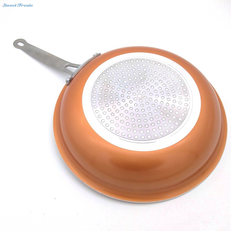 Sweettreats Non-stick Copper Frying Pan with Ceramic Coating and Induction Cooking,Oven & Dishwasher safe 10 Inches 12Inch