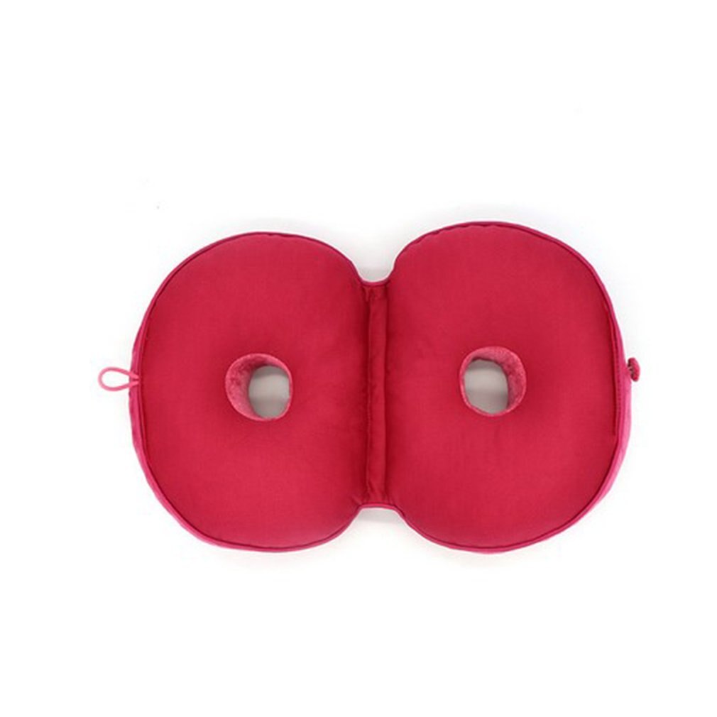 Multifunctionele Pluche Mooie Billen Kussen Kussen Halve Vouw Tweeërlei Gebruik Kussen Effen Kleur Dubbele O-Vormige Holle