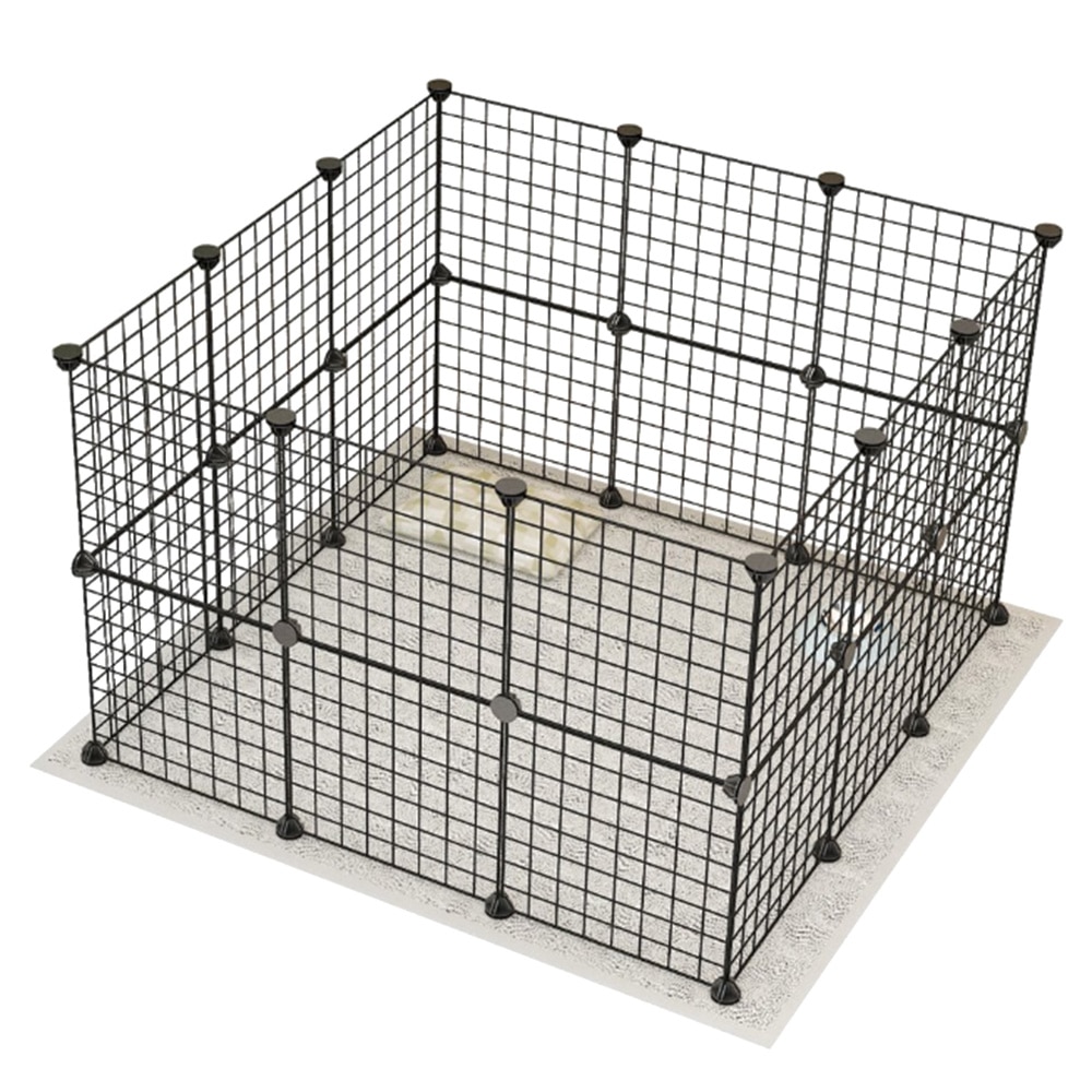 Durable Small Animal Cage Portable Metal Wire Yard Fence Pet Playpen Animal Fence Cage Kennel Crate