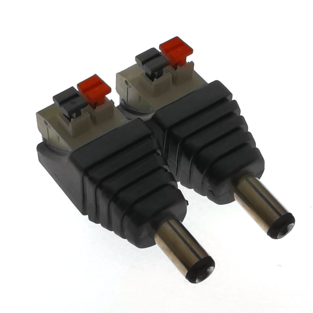 1PCS DC Male Female Connector 2.1*5.5mm DC Power Jack Adapter Plug Connector For 3528/5050/5730 Single Color Led strip
