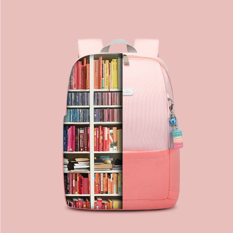 Rainbow girl Korean version of the school bag primary school boys and girls shoulder bag spine reduction children backpack