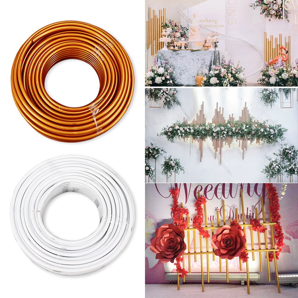 2m Bending Solid DIY Wedding Arch Shelf Party Supplies Multipurpose PVC Aluminum Decorative Flexible Prop Durable Modeling Tube