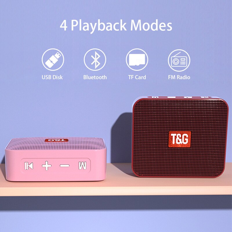 TG166 Mini Portable Bluetooth Speaker Kleine Draadloze Muziek Kolom Subwoofer Usb Speakers Voor Telefoons (