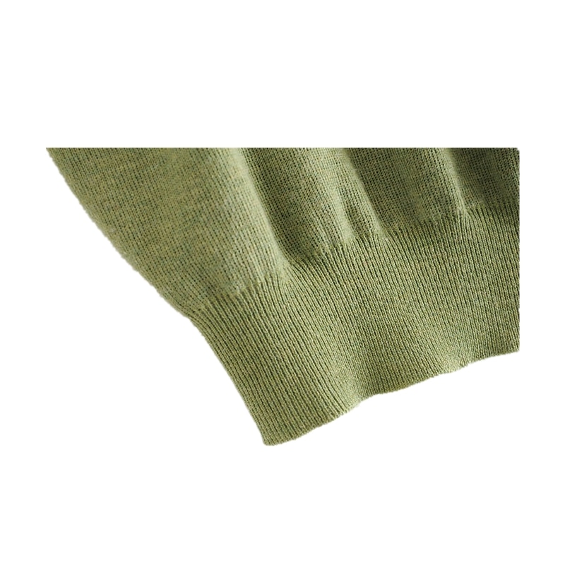 Polo Vintage De estilo pijo para mujer, blusa informal lisa De lana con botonadura única, Vestidos De Verano