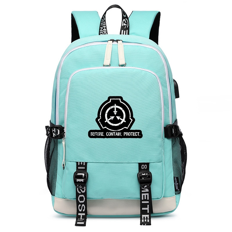 SCP Foundation Oxford Bookbag Large Travel Backpack Scp School Bags USB Charging Laptop Backpack Unisex Shoulder Bags Rugzak