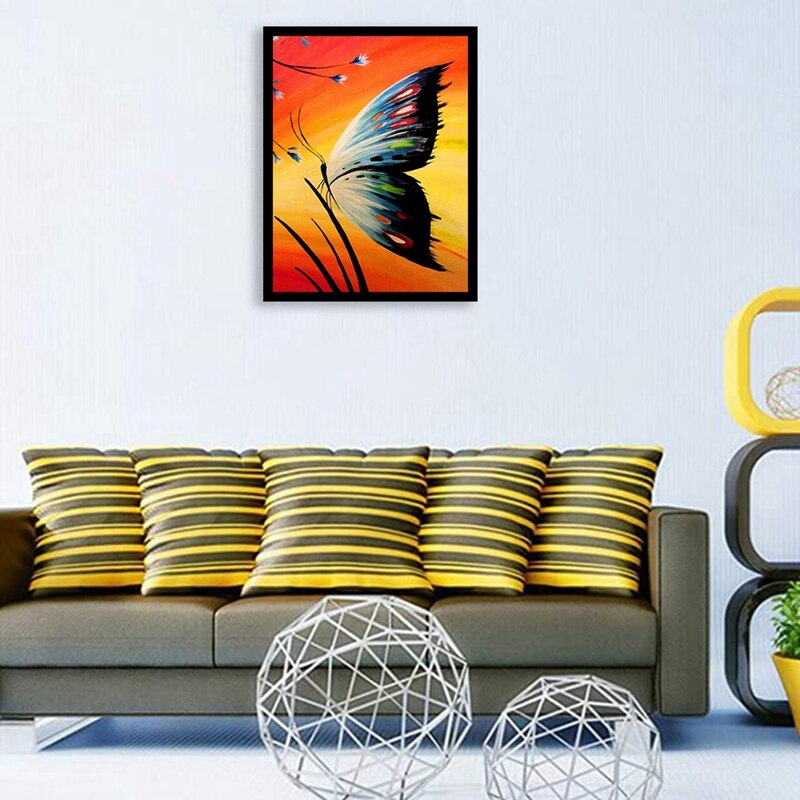 5D Full Drill Butterfly Diamond Painting Kit DIY Diamond Rhinestone Painting Kits for Adults and Beginner