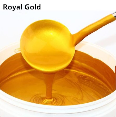 100g / 1kg stämplad ljus guldfärg, metalllack, träfärg, smaklös vattenbaserad färg, kan appliceras på vilken yta som helst: Kungligt guld / 1kg