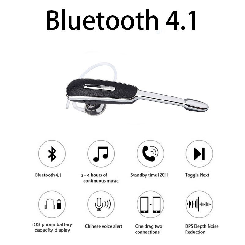 Hm1000 bluetooth-øretelefoner øresnegl håndfri forretningssport headset stereo auriculares med mikrofon til android til ios xiaomi-telefon