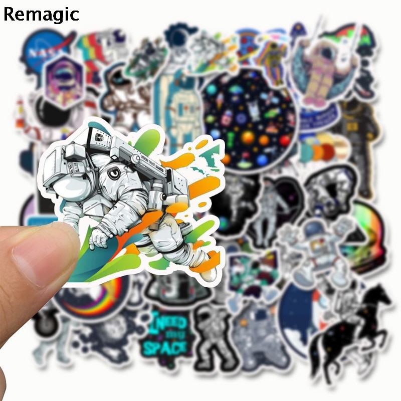 50 Uds espacio astronautas arquitectura Sticker pack fans anime vintage parche cosplay diy scrapbooking etiqueta engomada del ordenador portátil del teléfono