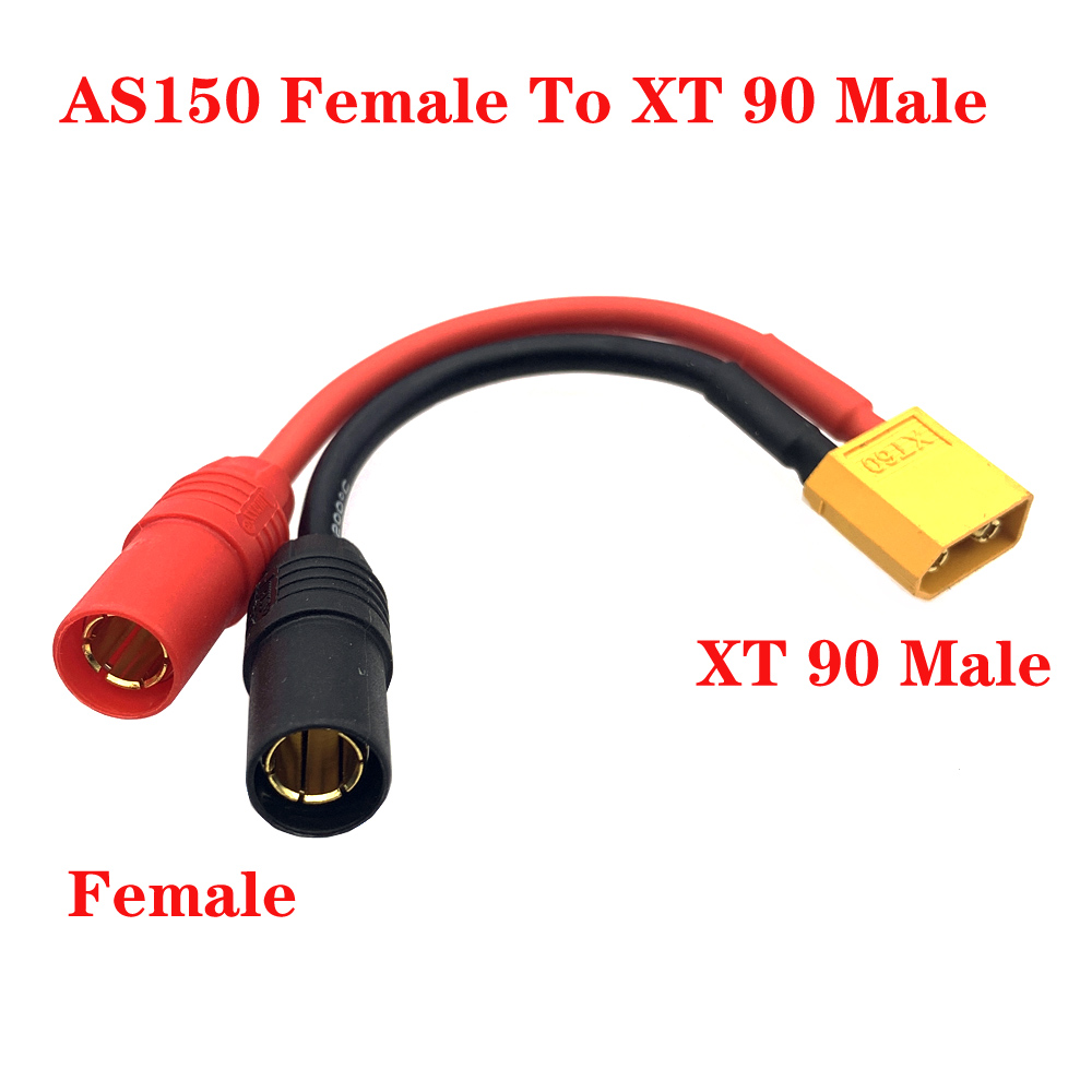 XT60 XT90 to AS150/XT150 Male/Female Plug Adapter Cable 12AWG Wire Silicon Wire Balanced charge Adjustment Conversion Connector: WHITE