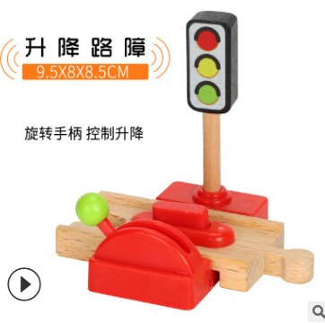 Szene Schiene Transit verkehrs lichter Signal Licht Zubehör Holz Track Magnetische Zug Zubehör Kompatibel withTrains 1PCS