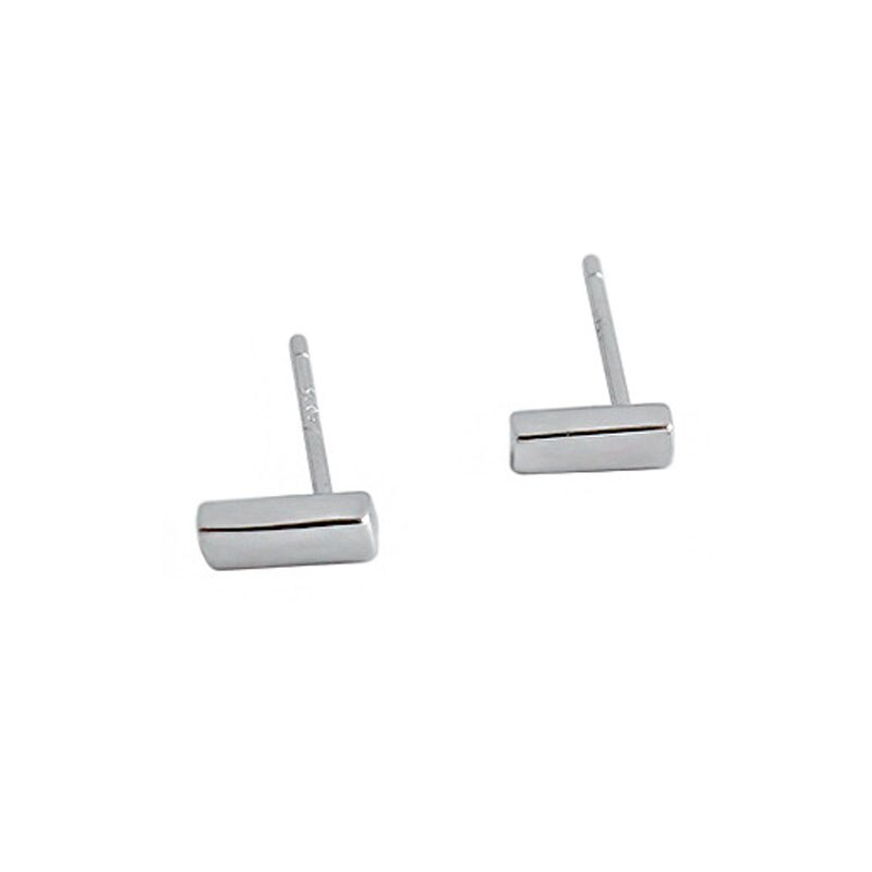 S'steel Kleine Sutd Oorbel 925 Sterling Zilveren Oorbellen Voor Vrouwen Beknopte Earing Pendientes Plata De Ley 925 Mujer Fijne Sieraden: square