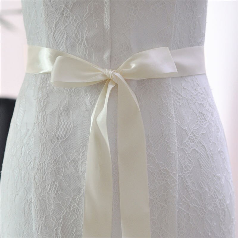 YouLaPan S420 Stunning Brides Belt Ribbon Sash Formal Dress Diamond Belt Rhinestones Belts Wedding Waistband Accessory Applique: ivory