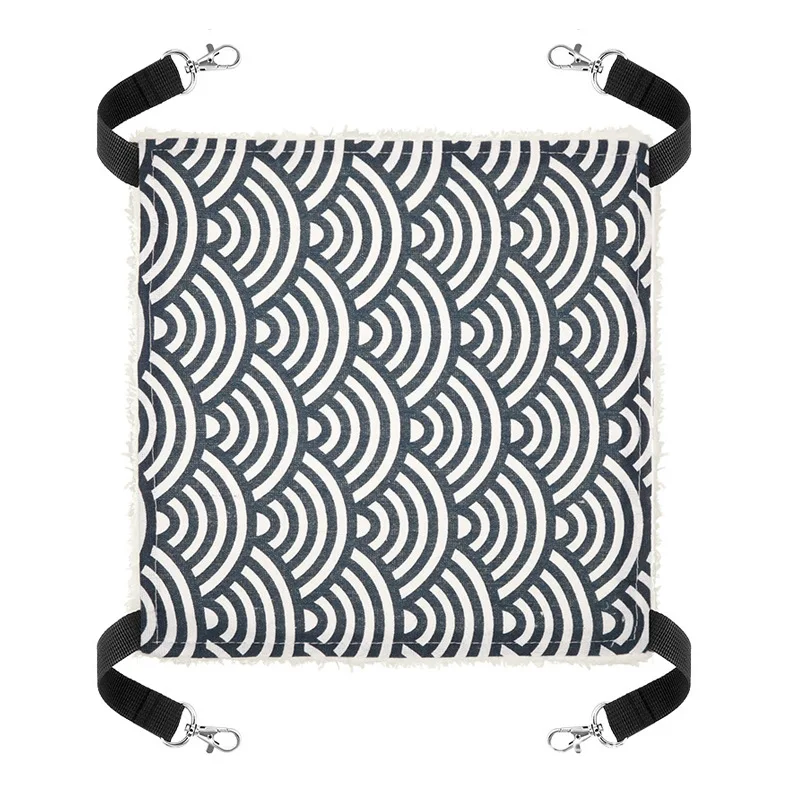 Letto amaca in tela per gatti letti per criceti per animali domestici letto sospeso su entrambi i lati letto a dondolo per animali domestici criceto scoiattolo coniglio resto forniture per il sonno