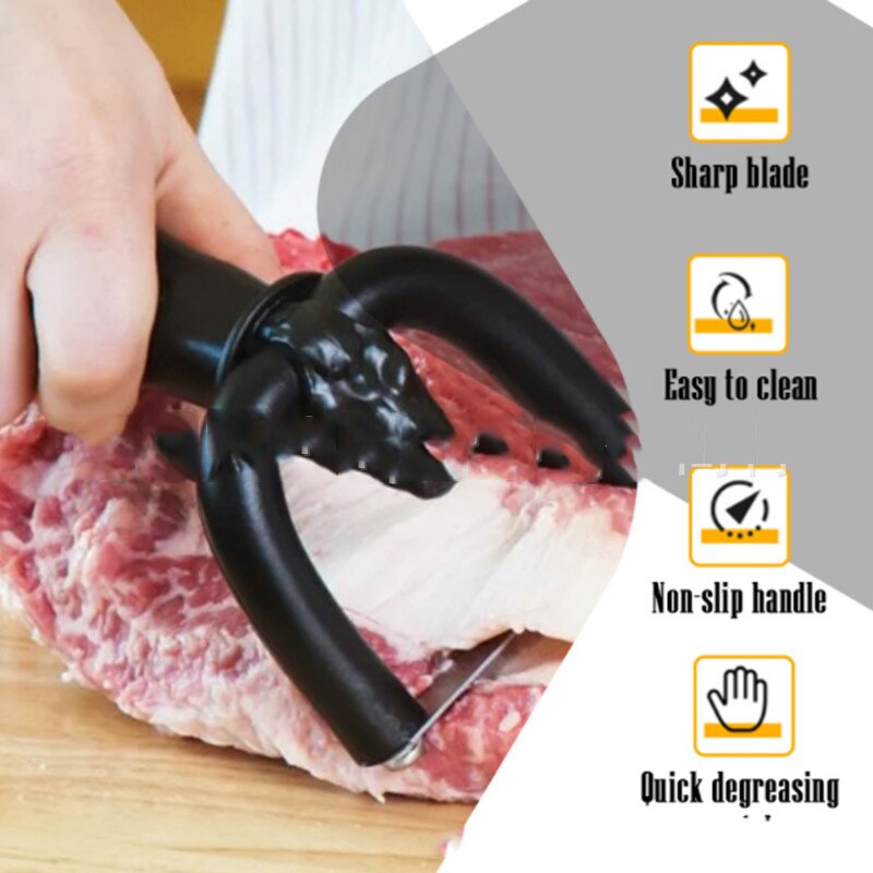 Handheld Meat Cutter Tools Kitchen Gadgets Slicer Fat Trimmer Beef Pork Meat Cutter Cocina Gadget Conjuntos Cozinha Utensilios