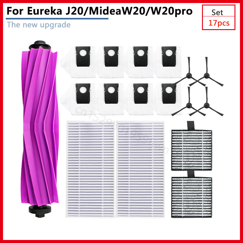 Für Eureka J20 Midea W20 W20Profi Elektrische Roboter Kehrmaschine Hauptseite Pinsel Hepa-Filter Haushaltsgerät Staubbeutel Bausatz Staubsauger: Freier Raum