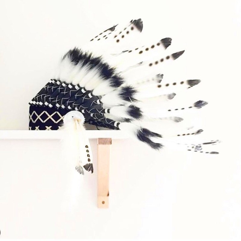 Pluma India tocado, Indio Nativo americano, almohada hecha a mano para bebé, cama de bebé, cuna con parachoques, decoración para , accesorios para fotos, Cosplay