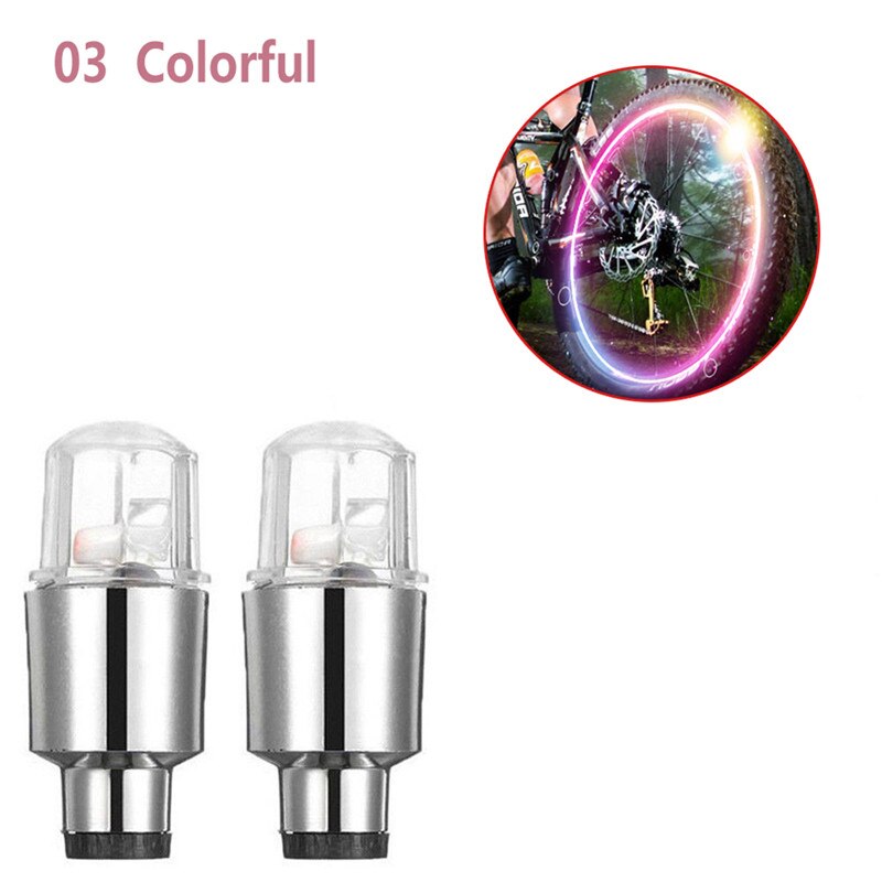 Bostar 2 st superljus däckventillock lampor muiticolor auto motorcykel tillbehör neon strobe led däcklampa  #281366: Färgrik