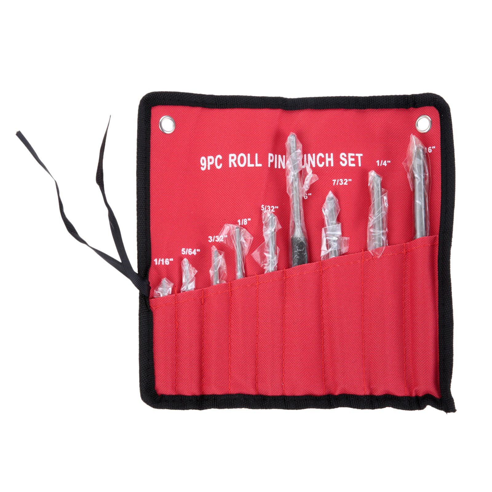 9pcs Roll Pin Punch kit Alloy Steel High Hardness Central Position Cylindrical Drill Locator Exhaust Hammer Switch Ejector Tool