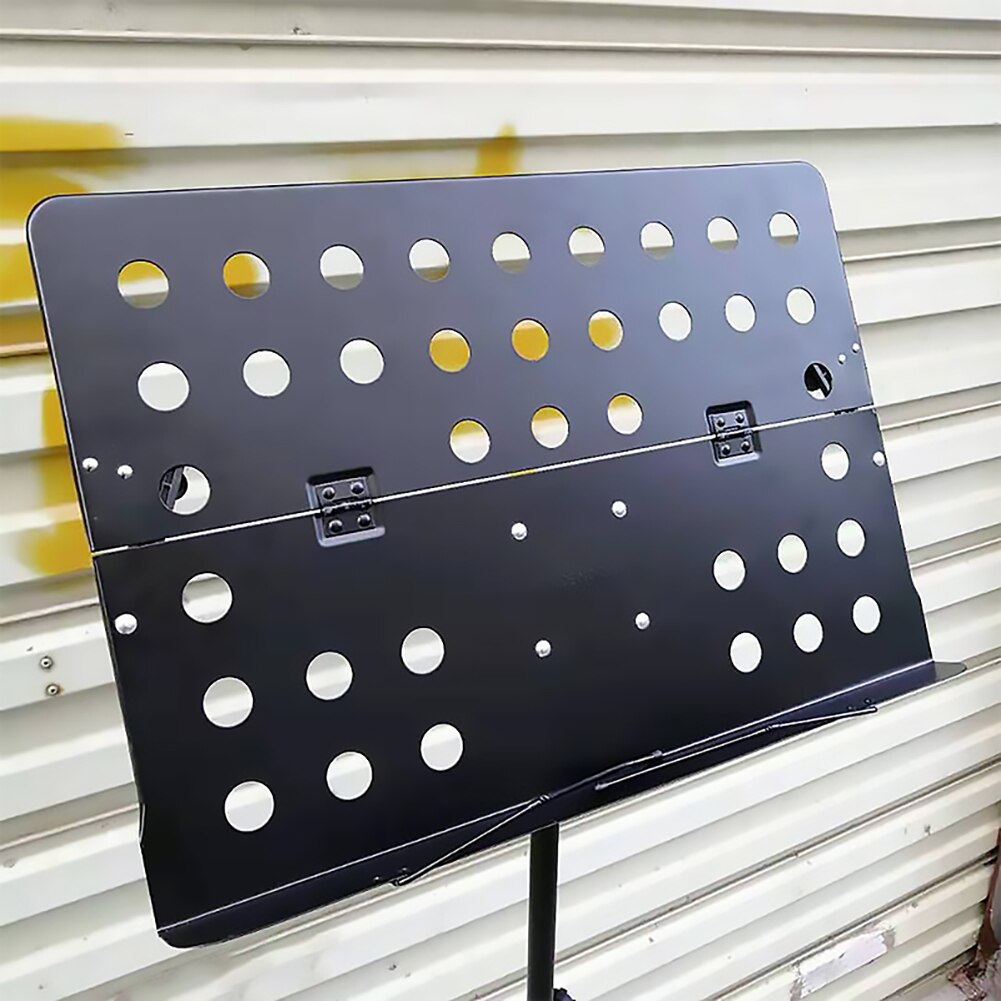 Portable Metal Music Stand Adjustable Height Detachable Musical Guitar Instruments For Piano Violin Guitar Sheet Music Black
