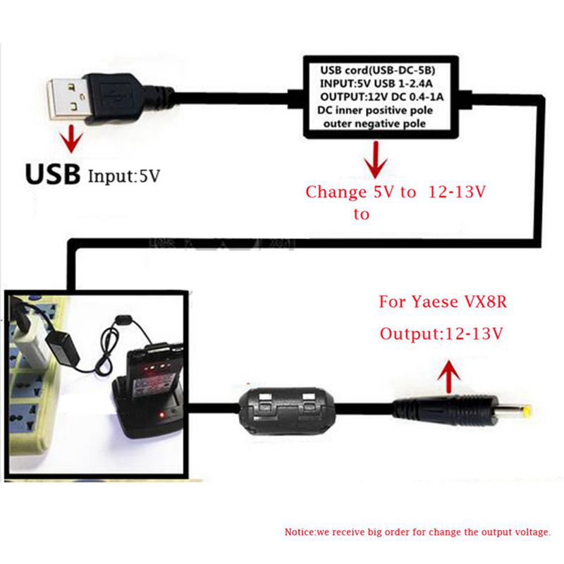 Usb oplader kabel oplader til yaesu  vx5r/vx6r/vx7r/vx8r/8dr/8gr/ ft -1dr batterioplader til yaesu walkie talkie