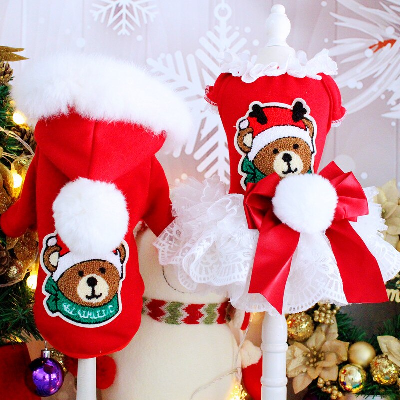 white christmas dresses Christmas Plaid Princess Dress – Paws and Claws GY main image 1