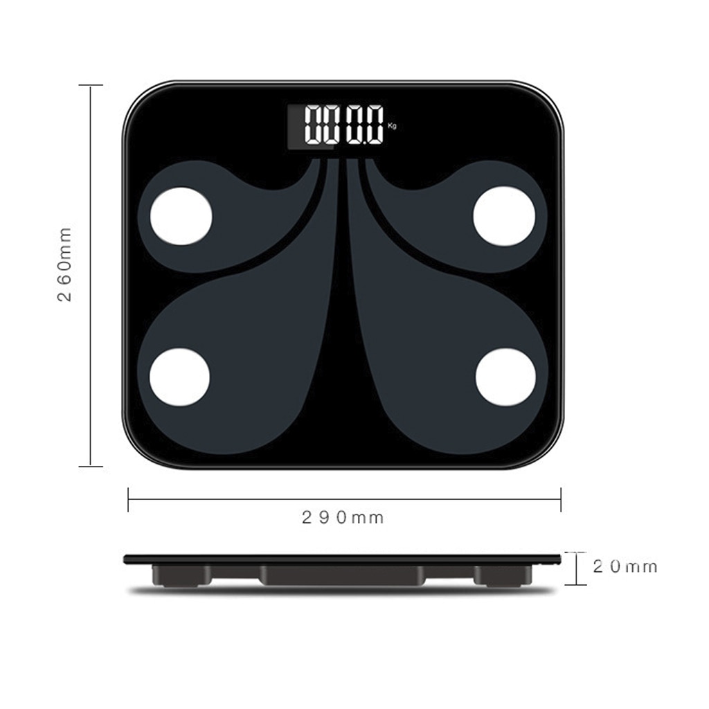 Bluetooth Body Fat Scale Smart Digital Bathroom Weight Scale with Smartphone App Wireless BMI Scale