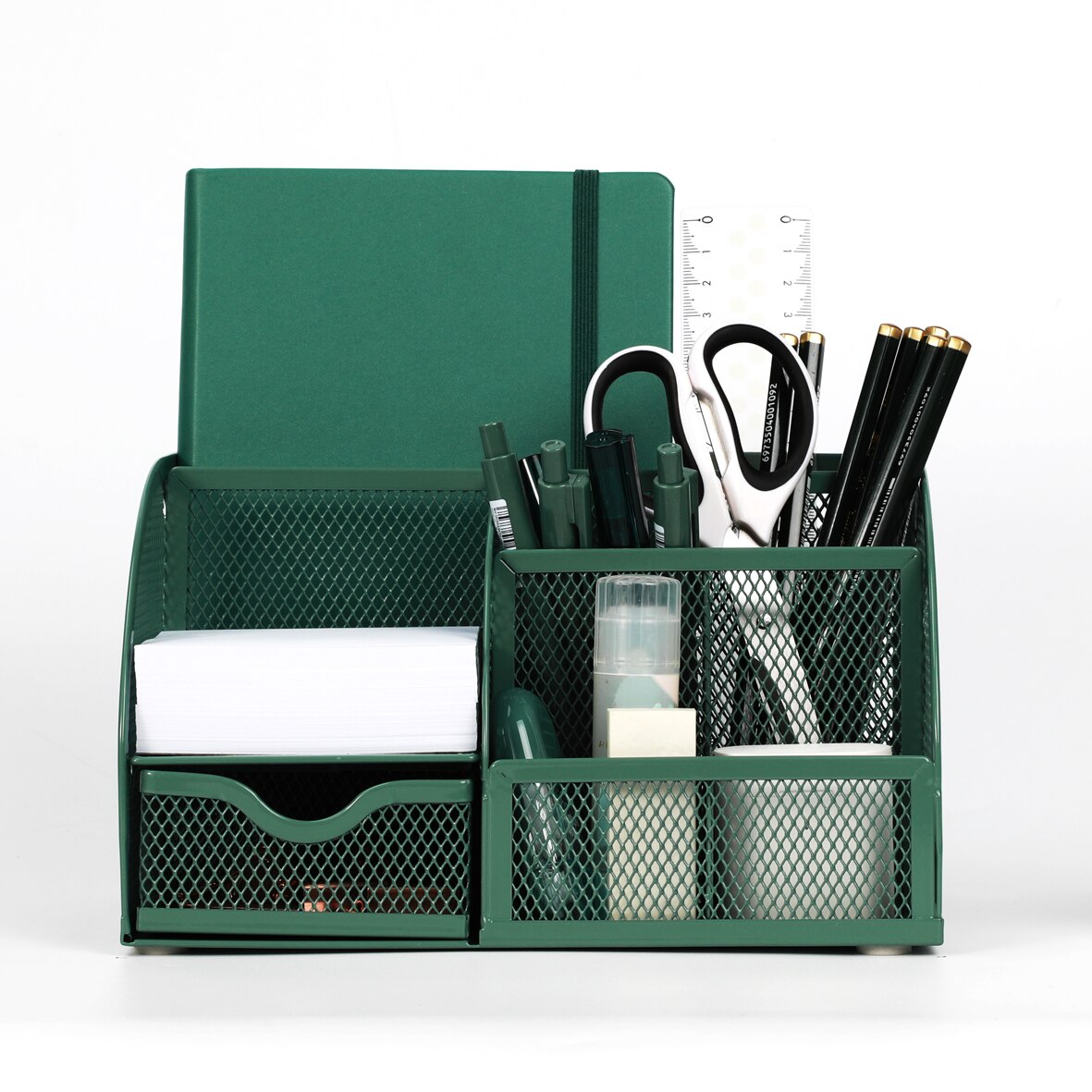 Metal Office Organizer Mesh Desktop Storage Box Stationery Accesorries Cosmetics Holder Office Home Supplies