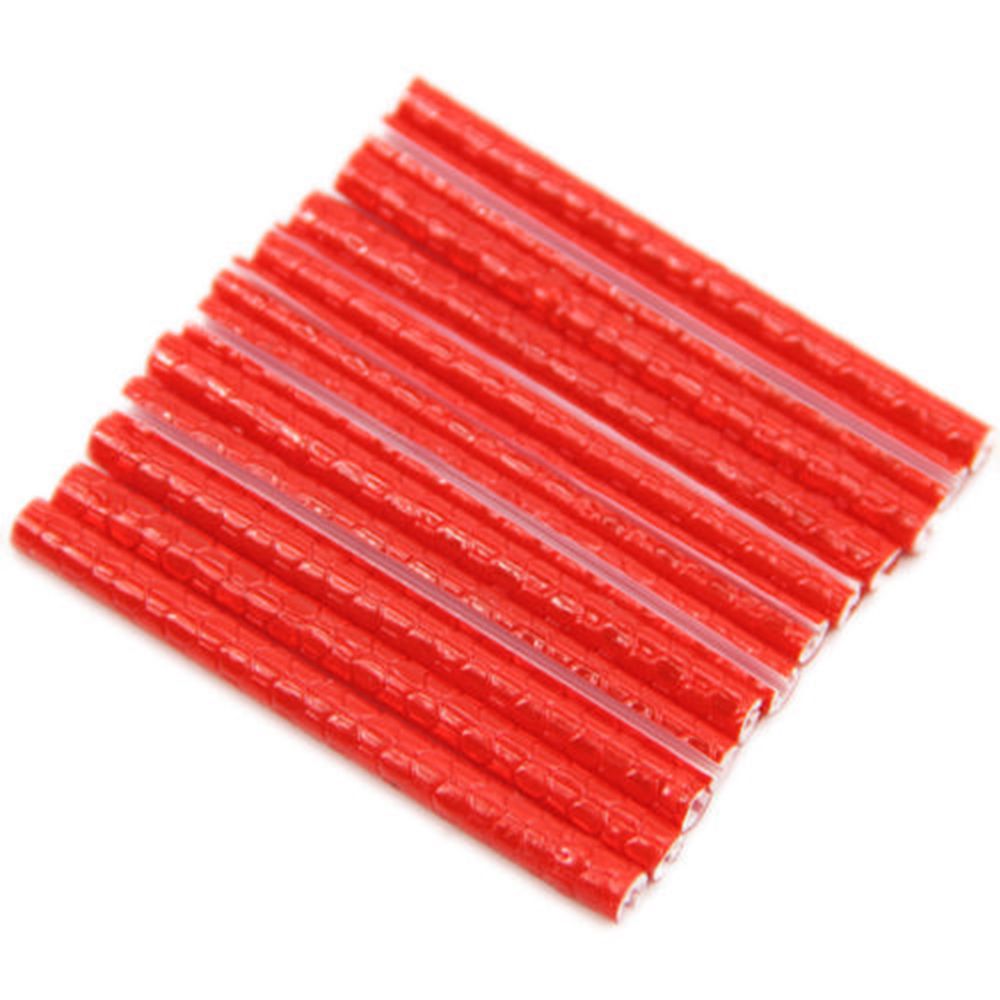 Kleurrijke 12Pcs Reflector Fiets Velg Sprak Strip Bike Mount Waarschuwingslampje Strip Buizen Bike Tire Reflecterende Decoartion: red