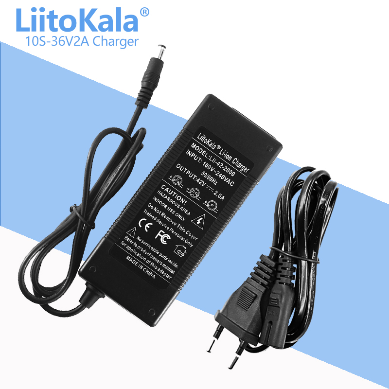 LiitoKala 48V 36V 13S 10S 2A 3A 5A Lithium-Ionen-Akku-Ladegerät Universal 42V 54,6V 5A AC DC Netzteiladapter: Dark Grau
