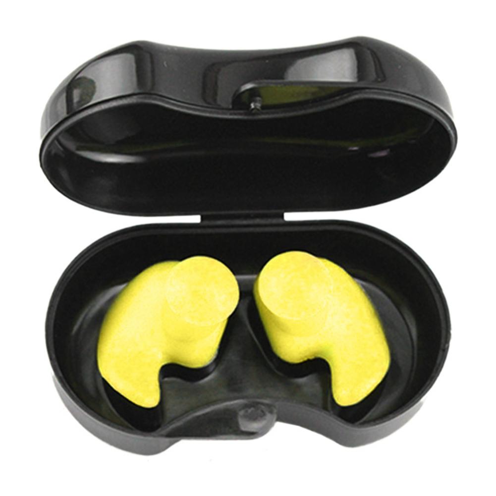 2Pcs Zwemmen Oordopjes Waterdicht Herbruikbare Siliconen Oordopjes Voor Zwemmers Douchen Baden: Yellow