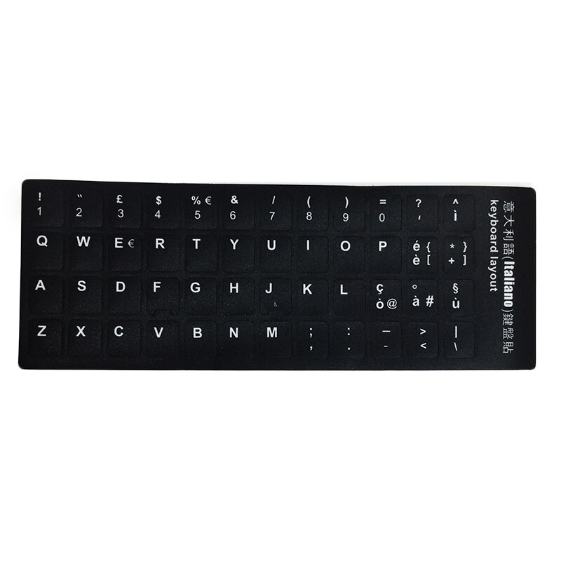 Universal italiensk språk tastaturoppsett klistremerke 6.5 x 18cm matt overflate enkel reservedel for datamaskin laptop italia tastatur