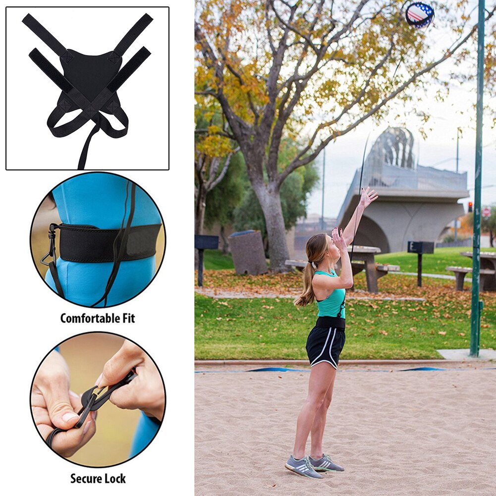 Værktøjs arm tilbehør træningshjælp super stretchy udendørs volleyball øvelse bælte bold sving rotationer lås