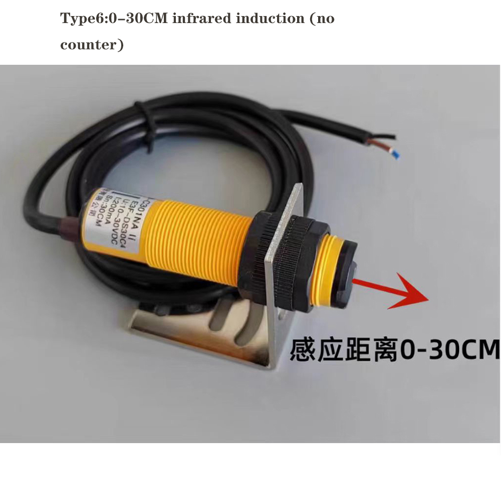 LED Digital Large Screen Electrostatic Induction Counter Infrared Automatic Production Line Pipeline Counting Electronic Counter: WHITE