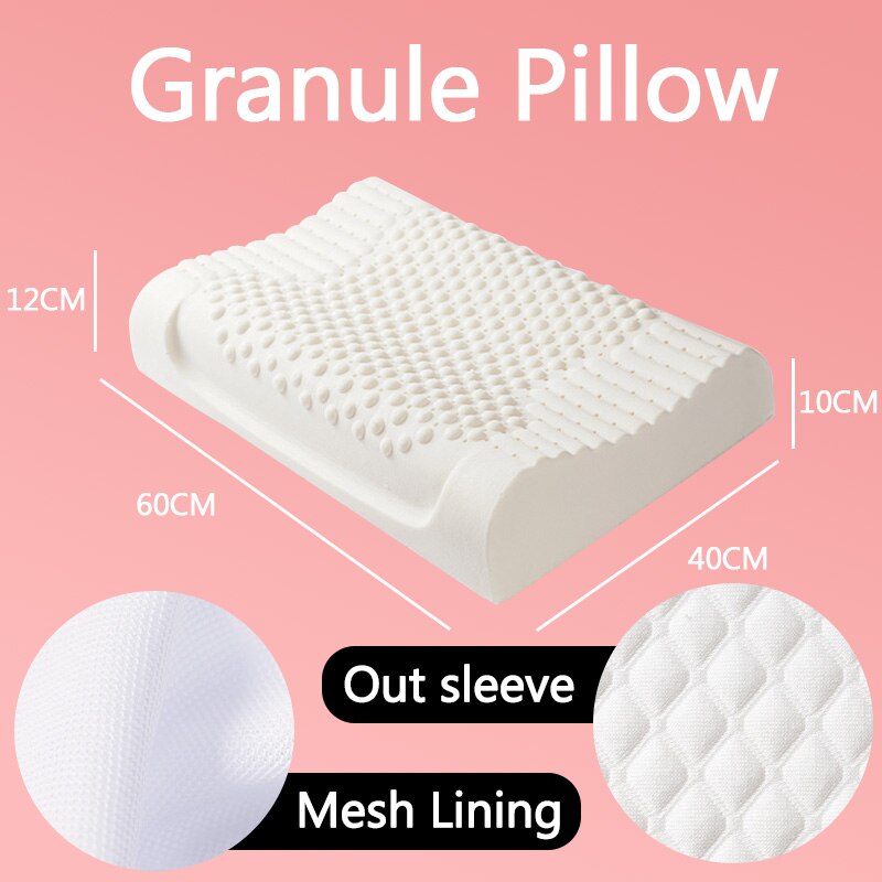 SB Latex thaïlande pur naturel Latex oreiller orthopédique cou Cervical protection colonne vertébrale Massage correctif corps oreillers oreiller à la maison: Big Granule Set
