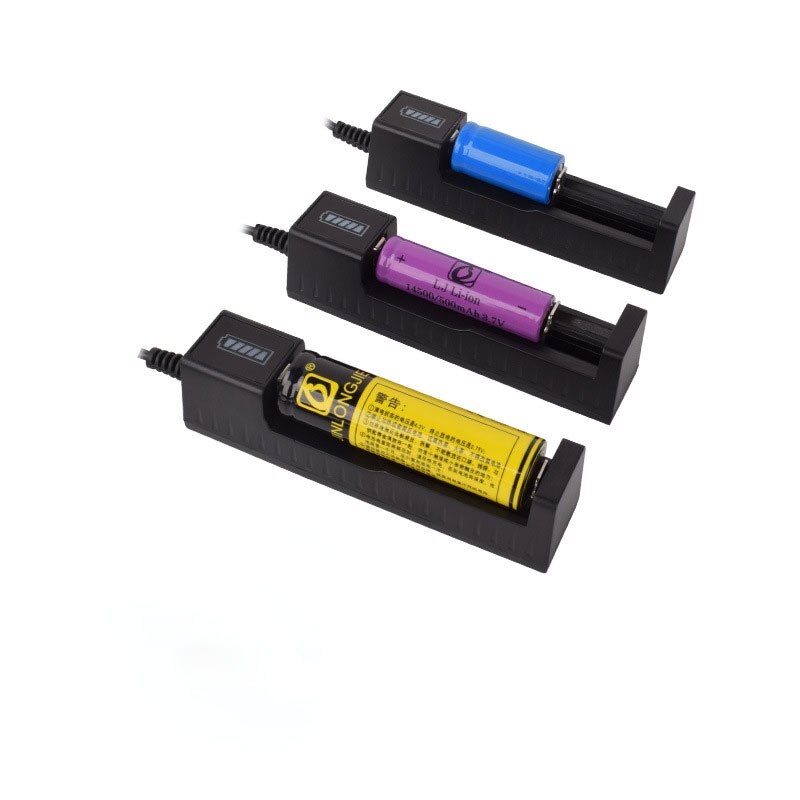 Universal 1 slot Battery USB Charger adapter LED Smart Chargering for Rechargeable Batteries Li-ion 18650 26650 14500