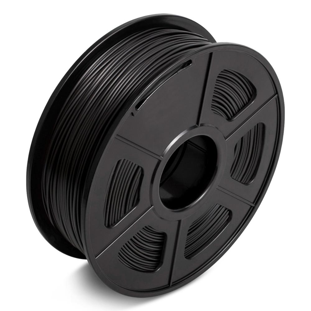 3D Filament Pla 1Kg 1.75Mm Voor Fdm 3D Printer Oranje 2.2 Lbs Tolerantie 0.02Mm Niet Giftig filamenten Geen Bubble Afdrukken Materiaal: Black